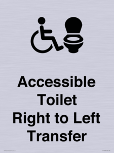 Accessible Toilet with Right to Left Transfer